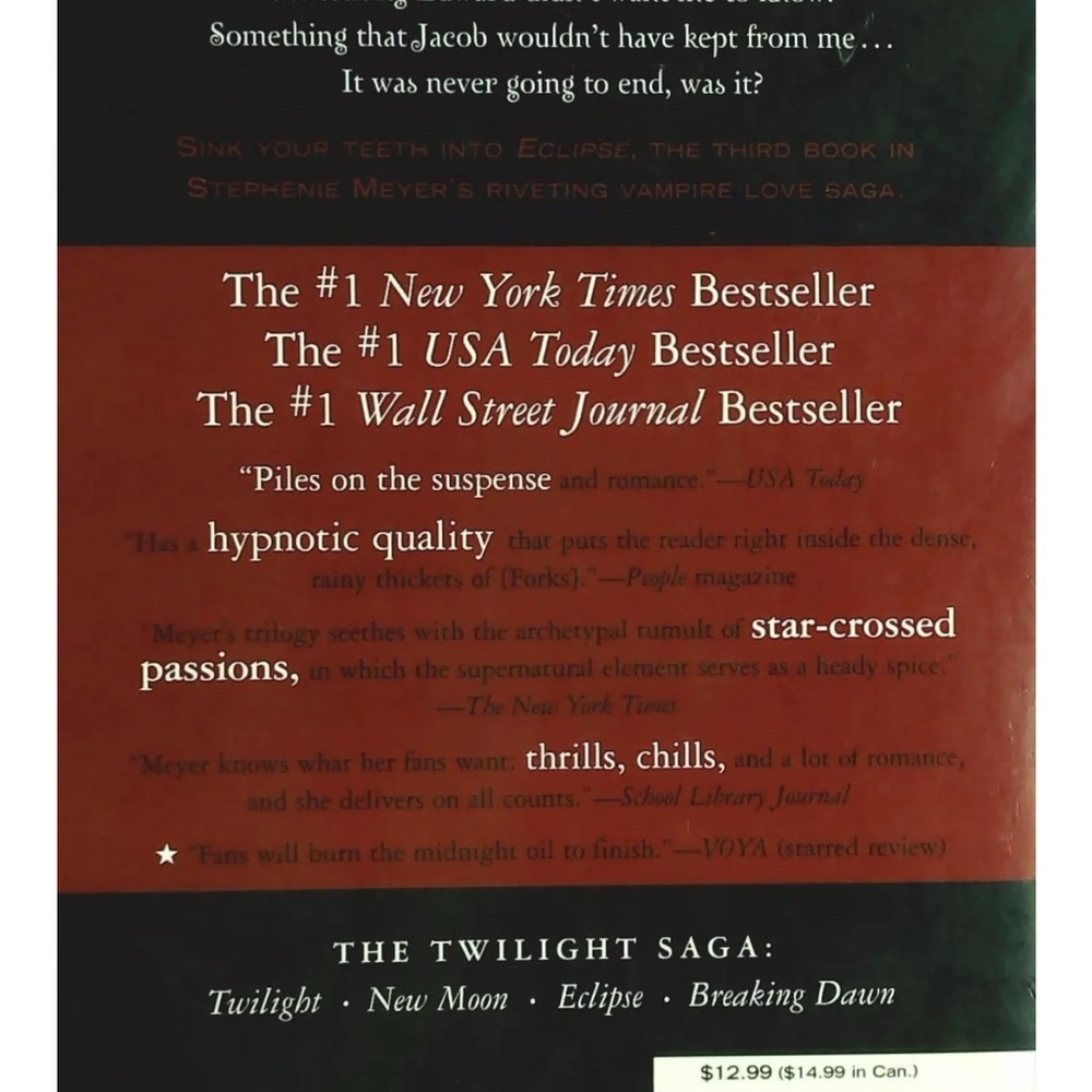 Eclipse by Stephenie Meyer Book - Picture 2 of 4